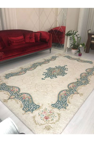 MEKA TEKSTİL Ελαστικό κάλυμμα χαλιού Sultan Green Model Silk Velvet
