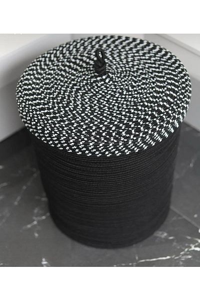 ModaCardin Плетена кошница от юта - органайзер за кърпи за баня, кошница за мръсни играчки 40x36