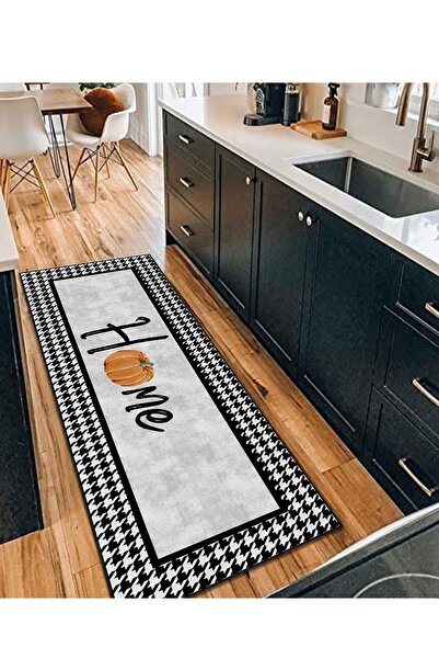 PINKIE HOME Dijital Baskılı Kaymaz Taban Makinede Yıkanabilir Kazayağı Desenl...