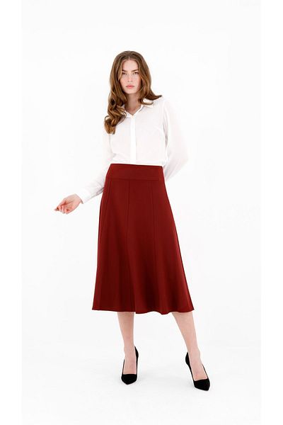 G-Line Claret RedMidiCut Kilos Skirt
