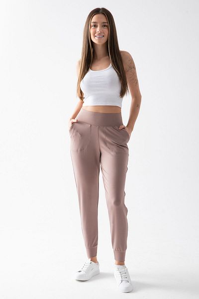 RuyaMood Γυναικείο παντελόνι Mink Mink Jogger με διπλή τσέπη με απαλή υφή