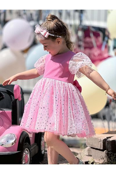 Mars Pink Princess Tutu Girl's Birthday Dress
