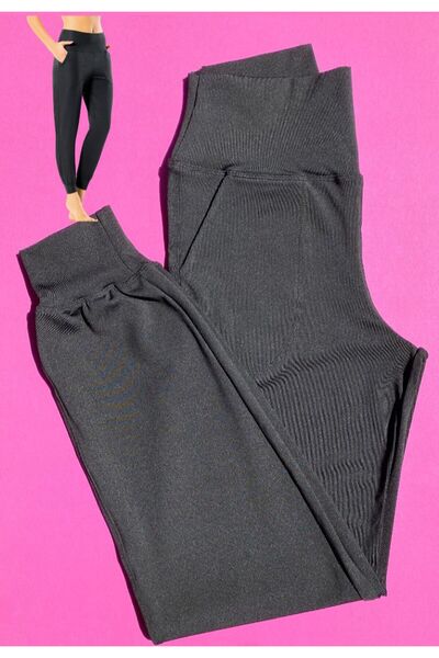 VicTroy Women's Recovery Diving Fabric High Waist Black Jogger Leggings