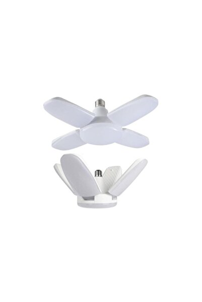 Forest Beyaz Mini Pervane Katlanabilir Led Ampul E27 2000 Lümen 24w