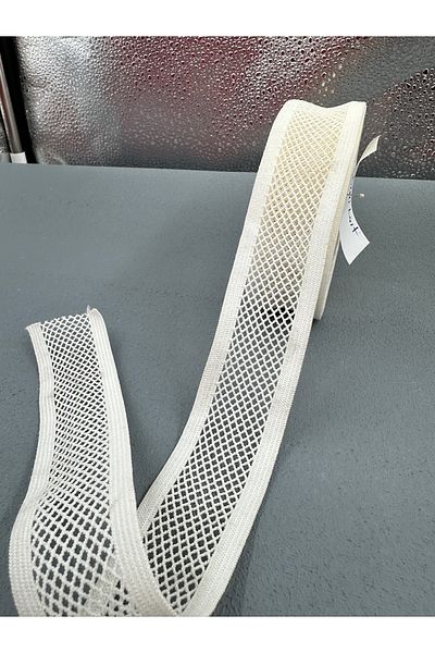 paşateks since 1995 şekil 5 Meters Elastic Ecru 3 cm Mesh