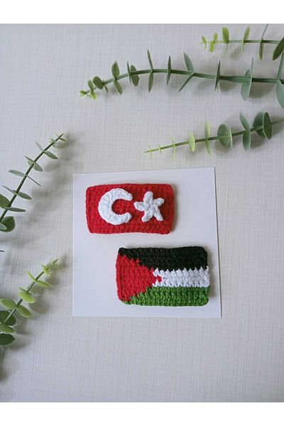 Kadın Girişimciler Atölyesi PALESTINE - TURKEY Brotherhood Icon 2-Piece Snap Buckle Set