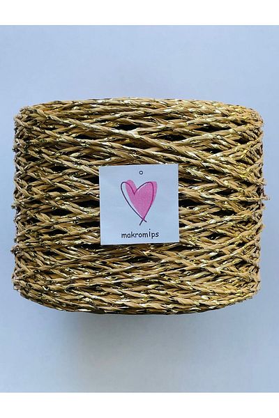 Makromİps 250 gr Premium Φυσικό Χαρτί - Ψάθινο Raffia Natural Kraft String Bag Καπέλο καλαθιού Süpla