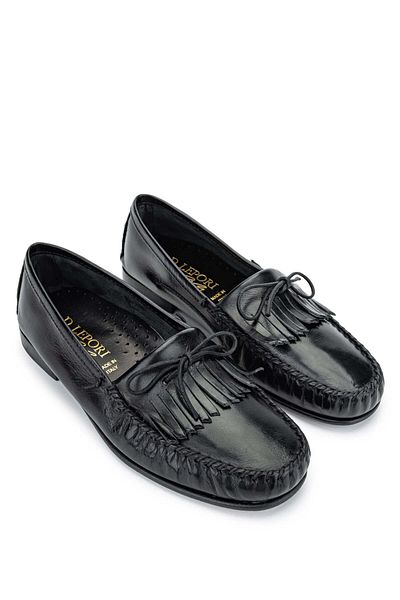 D LEPORI D.LEPORI Men's Black Genuine Leather Loafer