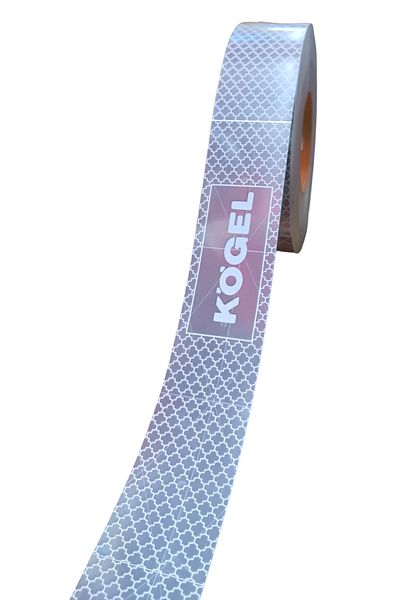 POLATLI OTO AKSESUAR 1 Meter Gray Flat Bellows Strip Reflector - E Certificated