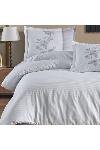 Zeynep Tekstil Ranforce Double Duvet Cover Set - 100% Cotton, Suave