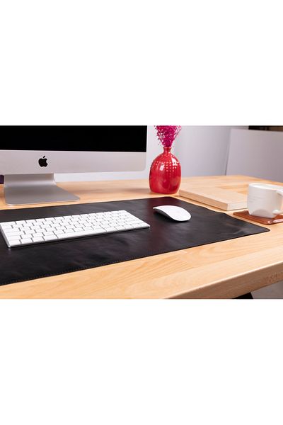 Lev Leather 37x80 cm Γνήσιο Δερμάτινο Mouse Pad - Δώρο Woozy Office Accessory Desk Mat Gamer