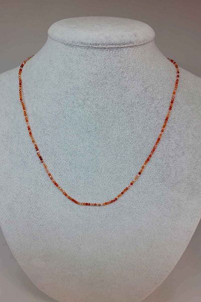 Yasamtohumu 1.5mm Agate Stone Necklace - Fixed Clip (23030)