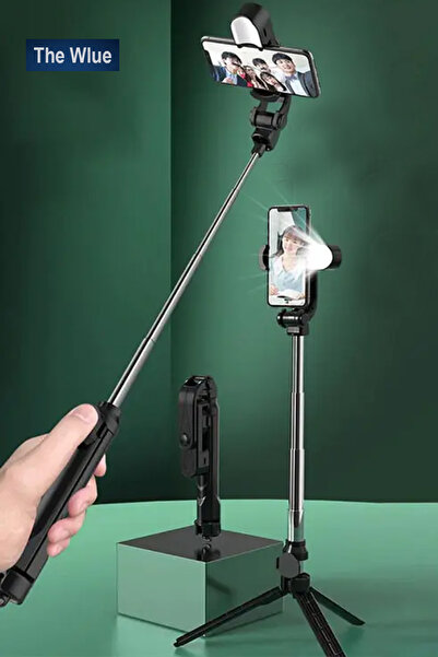 The Wlue Ultra Thin 3in1 Bluetooth Kumandalı Ayaklı LED Selfie Çubuğu 100 cm ...