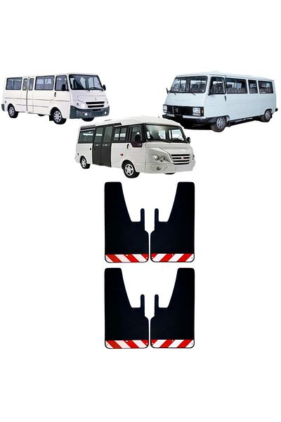Yeni Dünya Peugeot J9 - J10 Red-White Highlighter 4 Pieces Mudguard Fender Dust Cover PEU0FX02302