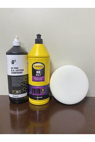 Farecla G3 Pro Sıvı Pasta 1 LT + G3 Wax Cila 1 LT + Polisaj Süngeri