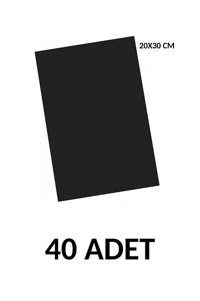 Ticon 40 Pieces A4 Adhesive Eva 20x30cm Black