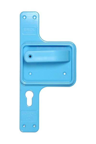 Erol Güvenli Ve Kırılmaz Bariyerli Kapı Kolu Mavi Ayna-mavi Kol Tekli Paket