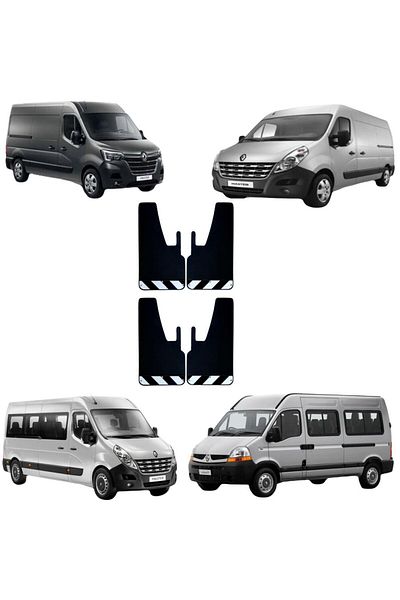 Yeni Dünya Renault Master Black-White Highlighter 4-Piece Mudguard Fender Dust Cover REN0FX03001