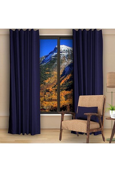 Elisya Home 2 Pieces Blackout Light Proof Sunshade Background Curtain - Light Proof Set of 2