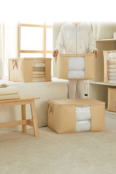 Ocean Home Textile Τσάντα ψαροκόκαλου με 3 παράθυρα - Αποτελεσματικό μαξιλάρι και πουλόβερ