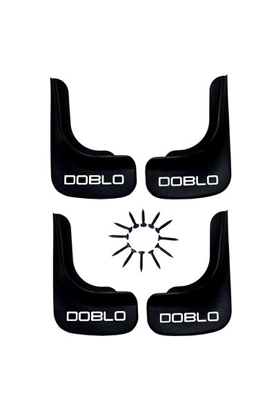 Yeni Dünya 4-Piece Front-Rear Dust Cover Mudguard Compatible with Fiat Doblo Vehicles U1dblx001yd