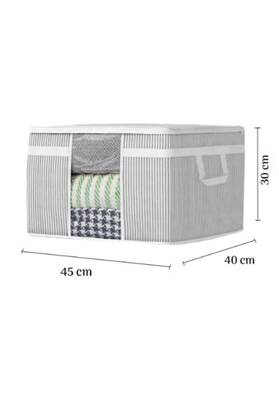 MasterCar 6'lı Maxi Pencereli Baza Altı Hurç - Çekyat Baza Tipi Yastık Kıyafet Saklama Hurcu 45 X 40 X 30 Cm