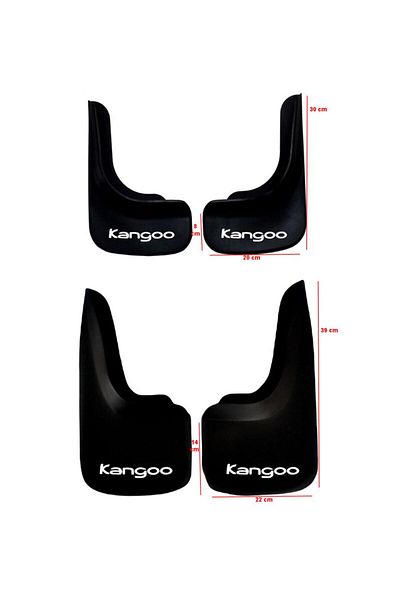 YeniDünyaOto Renault Kangoo 4-Piece Mudguard, Mudguard, Dust Cover Ren1bx027