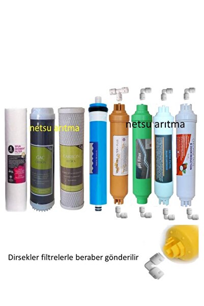 Lotus Açık Kasa Su Arıtma Cihazı Filtresi,8 Li Filtre Seti