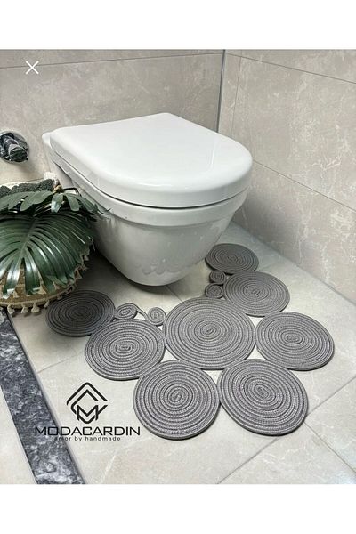 ModaCardin Μοντέρνα τουαλέτα από ψάθινη γιούτα - Λεπτομέρεια μπροστινής πλευράς