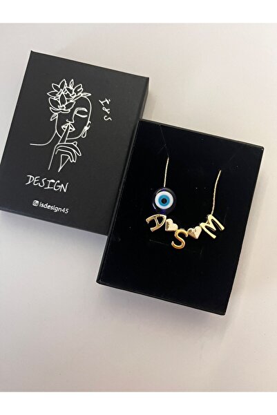 Evil Eye Beaded Letter Necklace (4 LETTERS)