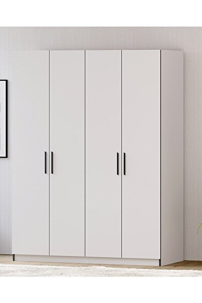 Ünüvar Konsept Trend 4 Kapaklı Gardrop Antrasit Beyaz