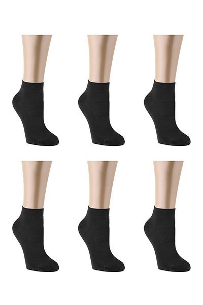 Ozzy Socks 6 чифта бамбукови ЧЕРНИ мъжки безшевни ботуши Чорапи 4 сезона Издръжлива пета и пръсти