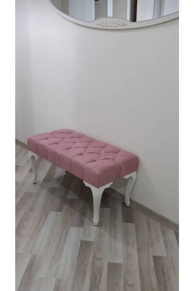 ECE Home Tekstil 45x90 Ebatında Pembe Renk Banch Puf