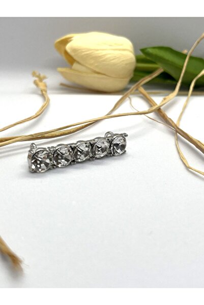 Butik Junisteps Değerli Taşlı Metal Ayakkabı Bağcığı Aksesuarı - Gümüş