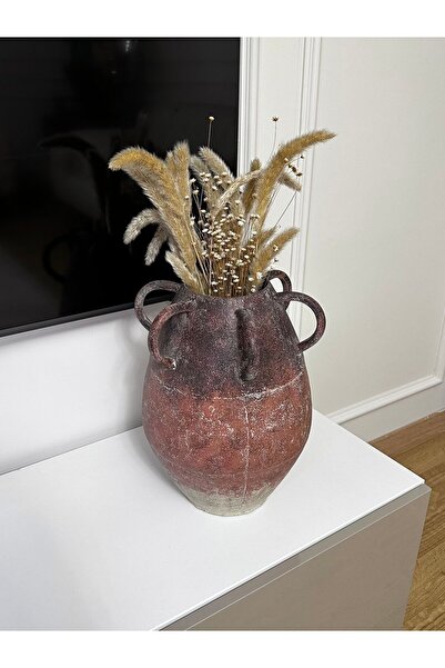 THE LİNSE Metal dekoratif küp vazo