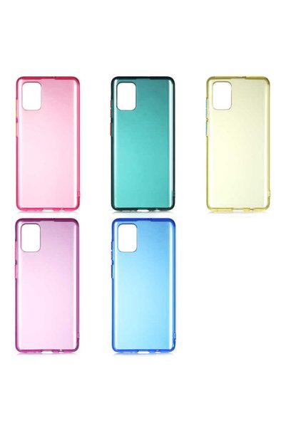ZM STORE Samsung Galaxy A71 Compatible Case Colorful Transparent Structure Silicone Cover