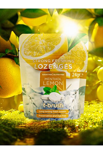 TBRUSH Limon&Nane Aromalı Ferahlatıcı Ağız Tableti - Ağız Kokusu Önleyici Pastil-Şekersiz