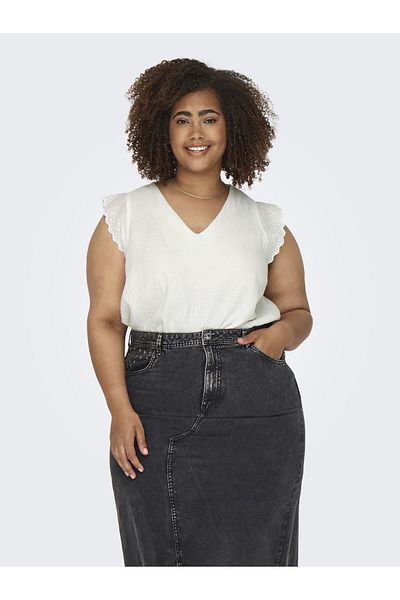 Only Carmakoma Top Normal geschnitten V-Ausschnitt Curve Top