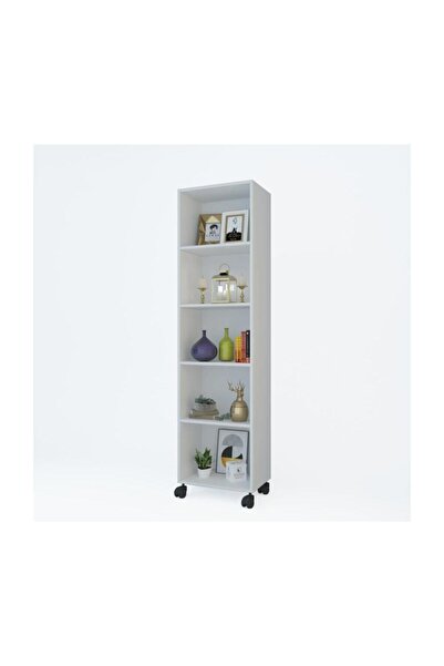 Kenzlife Kitaplık Beril 168*030*020 Byz Tekerlekli Mutfak Dolabı Banyo Ofis A...