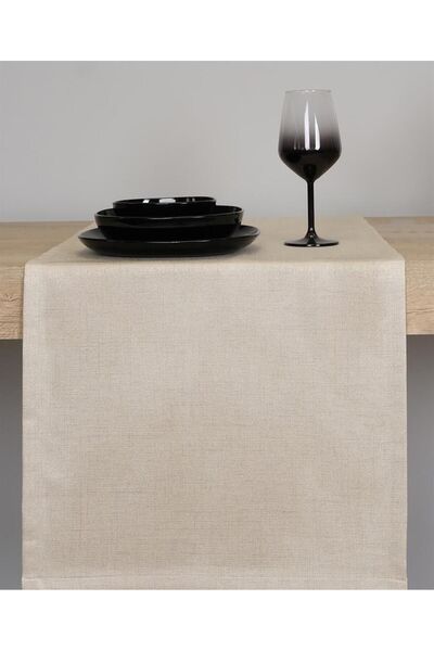 GOCCIA HOME Özel Tasarım Çift Taraflı Parlak Ve Mat Runner Açık Krem