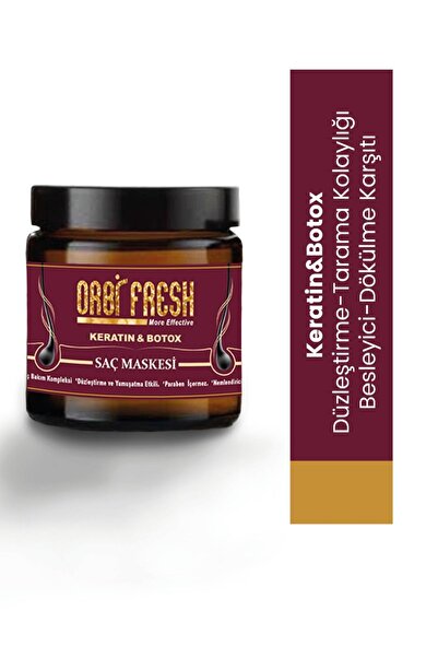 ORBIFRESH Keratin&botox Saç Maskesi Düzleştirme Dökülme Karşıtı Bakım Onarım ...