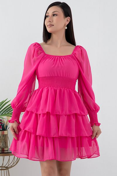PULLIMM Rochie din șifon stratificată cu volan - 793-2831