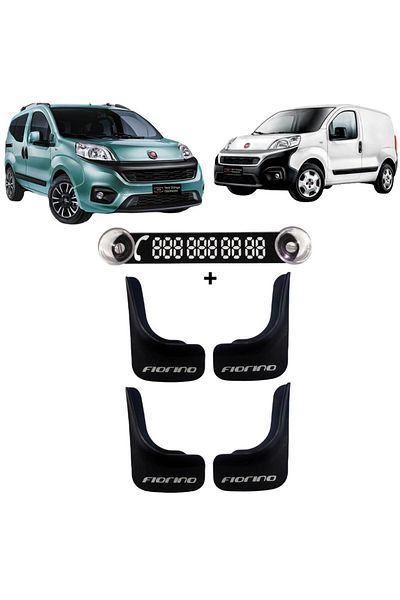 YeniDünyaOto Fiat Fiorino Compatible 4-Piece Mudguard Set + Numberer Wire No Number Bdn0003