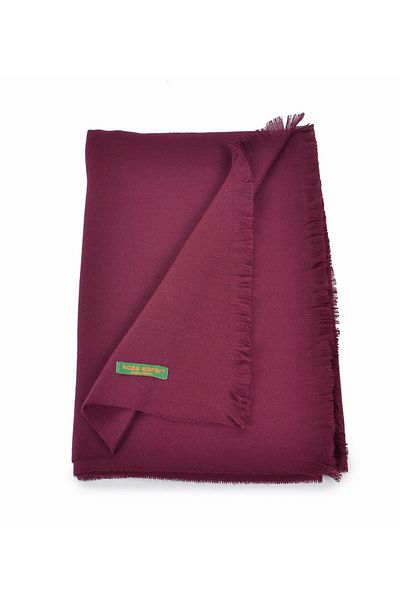 koza ebrar Elegansa Cashmere Textured Shoulder Scarf - Elegance and Warmth Marsala