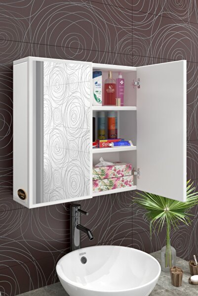 Kenzlife Banyo Ecza Dolabı Aynalı Kapablanka Byz 060*060*17 Çamaşır Mutfak Of...