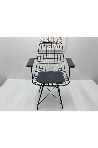 Kenzlife Knsz Kafes Tel Sandalyesi 1 Li Mazlum Syhantrasit Kumaş Kolçaklı Ofi...