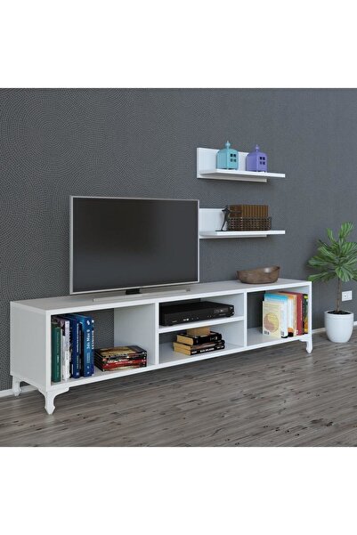 Kenzlife Televizyon Sehpası Monako120 Byz Tv Ünitesi Raflı