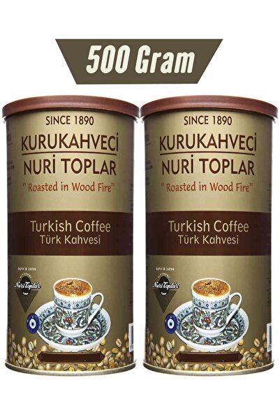 Nuri Toplar Yuvarlak Teneke Kutuda Türk Kahvesi 2x250 gr Kuru Kahve