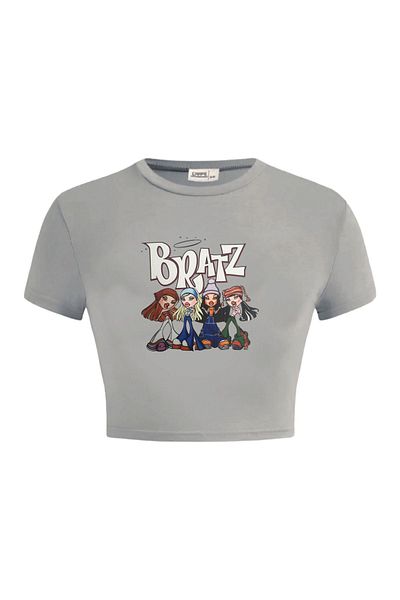 Carpe Gray Baby Group Crop Top