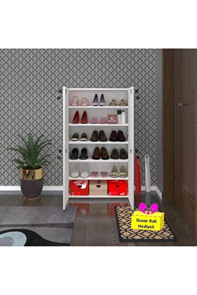 Kenzlife Ayakkabılık Ayakkabı Dolabı Kilitli Be Real Byz 120*70*32 Kapaklı Ar...